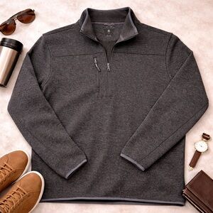 Sun Mountain Thermal 1/4 Zip Pullover Men’s 2XL Charcoal Golf Performance Fleece